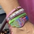 Kit Fabiana com 7 pulseiras tonalidade rosa - comprar online