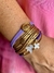 Kit Gabriela com 5 pulseiras tonalidade roxo