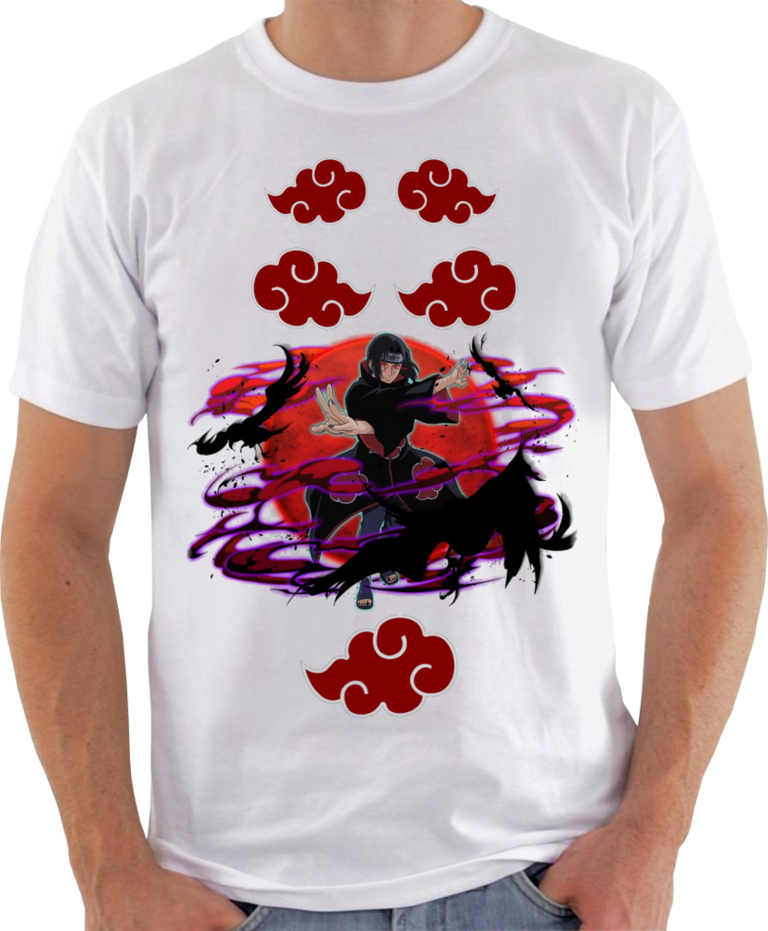 Camiseta Sasuke Uchiha Akatsuki Camisa Infantil Masculina Animes