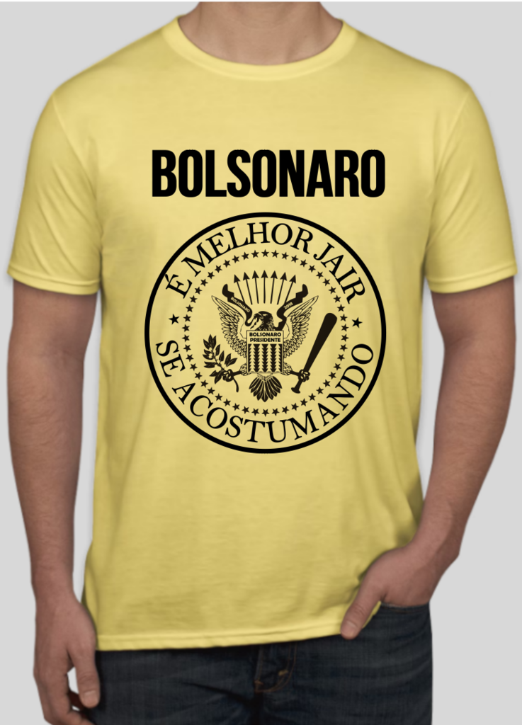 Camiseta camisa blusa amarela Temática Personalizada 100% Poliéster  Bolsonaro 2022 É melhor Jair se acostumando