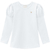  Blusa Menina Infantil Manga Longa Branca (tam 1-3) Milon