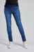 Calça Jeans Gestante Skinny Com Puidos Azul Escura Emma Fiorezi  na internet