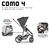 Kit Carrinho Como 4 + Bebê Conforto  + Moisés + Bolsa Woven Black C/ Couro ABC Design  - comprar online