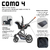 Imagem do Kit Carrinho Como 4 + Bebê Conforto + Moisés + Bolsa Woven Grey c/ Couro ABC Design 