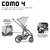 Kit Carrinho Como 4 + Bebê Conforto + Moisés + Bolsa Woven Grey c/ Couro ABC Design  - comprar online