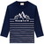 Camiseta Menino 4/8 Azul Marinho Estampa De Montanha Milon 