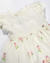 Vestido Crepe M/2 Off White Com Estampa De Flores Anjos Baby - comprar online