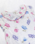 Macacão Curto Menina RN/G Branco Estampa De Flores Anjos Baby - comprar online