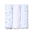 Cueiro Swaddle Estampado Príncipe Branco e Azul (3 un.) Papi Soft - comprar online