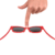 Imagem do Óculos de Sol Bebê Infantil Armação Flexível com Fita Ajustável Vermelho Buba