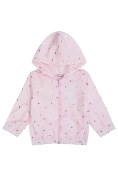 Jaqueta Infantil Menina Corta Vento Nylon Rosa Kukiê