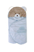 Cueiro Swaddle Ursinho Nino Azul Zip Toys