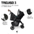 Carrinho de Bebê Travel System Treviso 3 Woven Black c/ Couro ABC Design - loja online