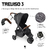 Carrinho de Bebê Travel System Treviso 3 Woven Black c/ Couro ABC Design - comprar online