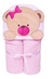 Toalha Felpuda Forrada Bichinhos  Toys  Urso Rosa Papi