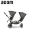 Carrinho de Bebê para Gêmeos Zoom - Asphalt Diamante - ABC Design - loja online