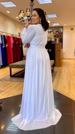 Vestido em Jersey Greta Branco Plus - comprar online
