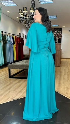 Vestido em Crepe Gianne Verde Escuro Plus - comprar online
