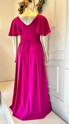 Vestido em Crepe Goya Fucsia/Pink Plus + Cinto Strass - comprar online