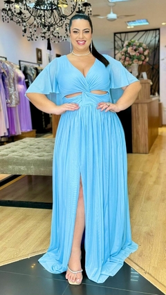 Vestido em Microtule Giah Azul Serenity Plus na internet