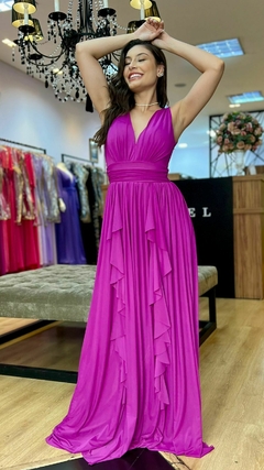 Vestido em Microtule Iris Roxo (Capa Removível) na internet