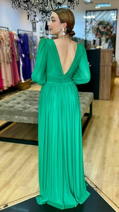 Vestido em Microtule Gaia Verde Escuro - comprar online