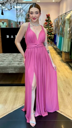 Vestido em Microtule Manuelly Rose Escuro (Multiformas) na internet