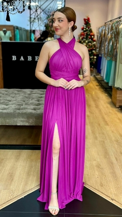 Vestido em Microtule Manuelly Roxo (Multiformas) na internet