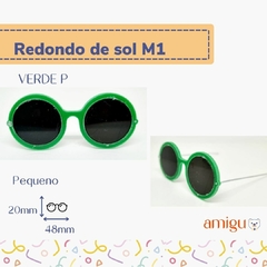 Óculos de sol redondo verde | Modelo 1