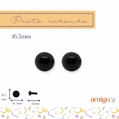 Olho 16.5mm preto