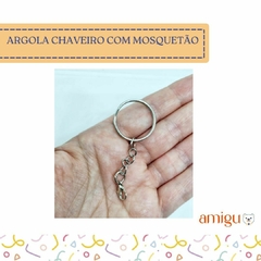 Argola chaveiro com mini mosquetão - 5 unidades na internet