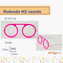 Óculos redondo ROSA | Modelo 2 (vazado) - comprar online