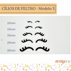 Cílios de Feltro - Modelo 3 (5 pares)