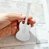 Mini guitarra - acrílico espelhado prata