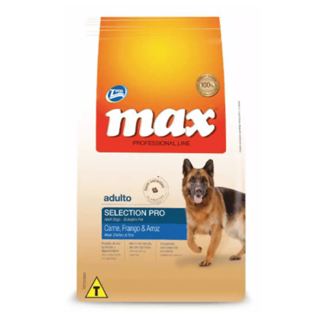 Max para Cães Filhotes de Porte Médio e Grande Sabor Carne e Arroz