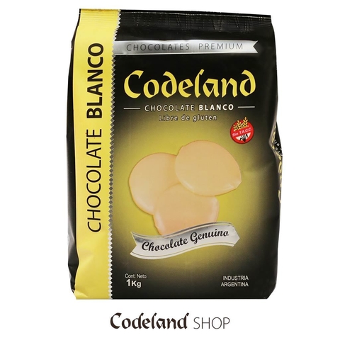 Chocolate Blanco Codeland SIN TACC x 1 KG CodelandShop