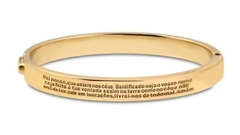 Bracelete Pai Nosso Big Dourado - comprar online