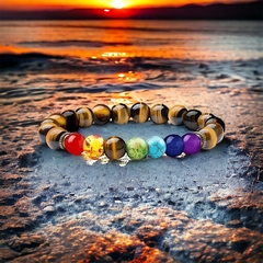 Pulseira 7 Chakras - Olho de Tigre - loja online