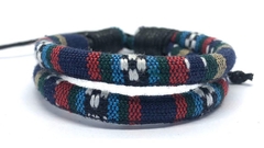 Pulseira Style Tecido Azul - comprar online