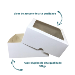 Caixa Branca 15x15x6 com visor - 20 unidades - comprar online