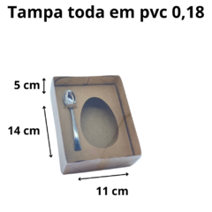 Caixa Para Ovo De Colher 100/150g Kraft tampa toda em pvc 14x11x5 - 40 Unidades - comprar online