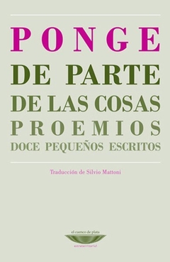 De Parte De Las Cosas - Francis Ponge