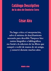 Catalogo Descriptivo De La Obra De Emeterio - Cesar Aira