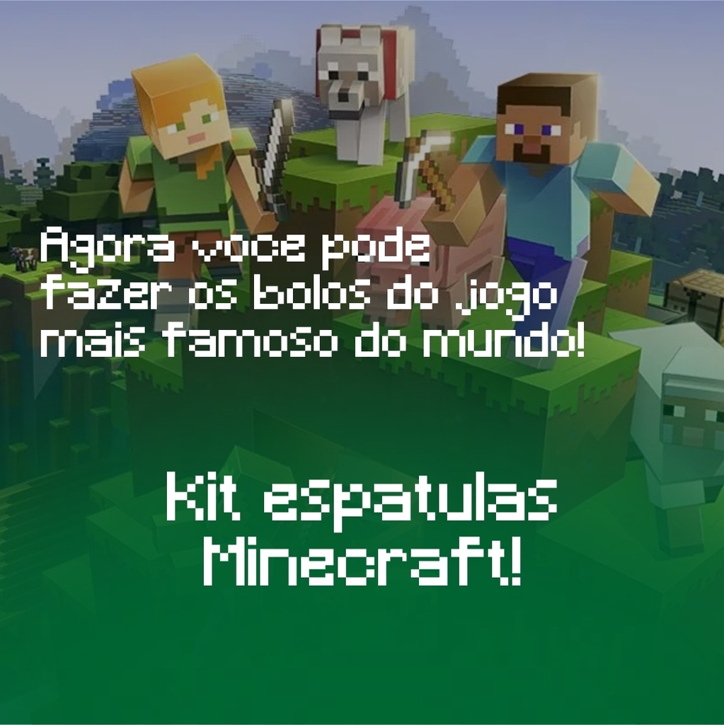 Kit Espátulas decorativas Minecraft Kit espátulas aço inox