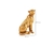 Escultura Leopardo dourado M - comprar online