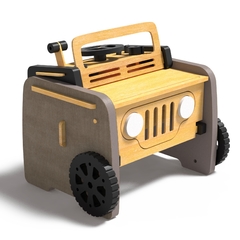 Jeep color Visón + mesita de Dibujo
