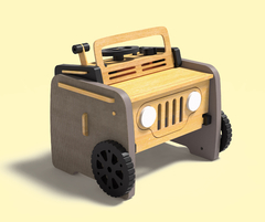 Jeep color Visón + mesita de Dibujo - comprar online