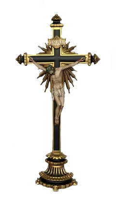 Crucifixo Barroco 48cm mesa/parede NOVO - Atelier São Luís de Montfort