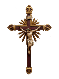 Crucifixo Bordeaux de parede na internet