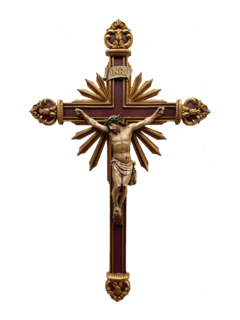 Crucifixo Bordeaux de parede - comprar online